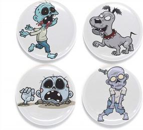 img 4 attached to Spooky Style: Buttonsmith Zombie Tinker Top Set For Tinker Reel Badge Reels - Made In The USA