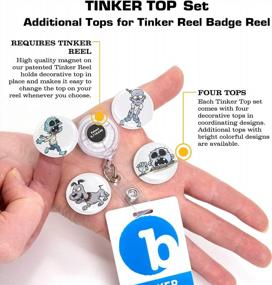 img 3 attached to Spooky Style: Buttonsmith Zombie Tinker Top Set For Tinker Reel Badge Reels - Made In The USA