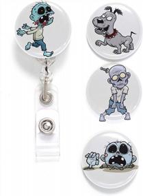 img 2 attached to Spooky Style: Buttonsmith Zombie Tinker Top Set For Tinker Reel Badge Reels - Made In The USA