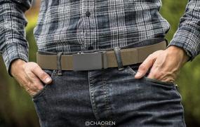 img 3 attached to Experience Ultimate Comfort And Flexibility With CHAOREN'S Stretch Ratchet Belt For Men: Perfect For Casual And Golf Outfits!