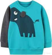 cute christmas cartoon long sleeve cotton crewneck pullover sweatshirt for baby boys and girls logo