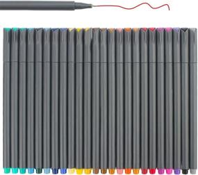 img 4 attached to Niutop Fine Point Markers 0.38Mm - 24 Color Set For Sketching, Journaling, Note Taking, Coloring And Art Supplies In School And Office