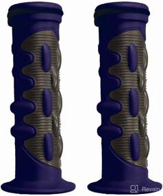 img 1 attached to 🏍️ Enhanced Performance with Yana Shiki GRP-4076-BLUE Slip-on Rubber Sport Bike Grips for 7/8&#34; Handle Bars