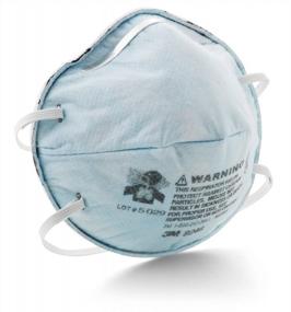 img 2 attached to Pack Of 20 3M R95 Particulate Respirator Masks With Nuisance Level Acid Gas Relief, Carbon Filter Layer, And AG Reduction For Collapse Resistant Shell Safety