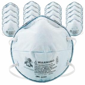 img 4 attached to Pack Of 20 3M R95 Particulate Respirator Masks With Nuisance Level Acid Gas Relief, Carbon Filter Layer, And AG Reduction For Collapse Resistant Shell Safety