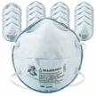 pack of 20 3m r95 particulate respirator masks with nuisance level acid gas relief, carbon filter layer, and ag reduction for collapse resistant shell safety logo