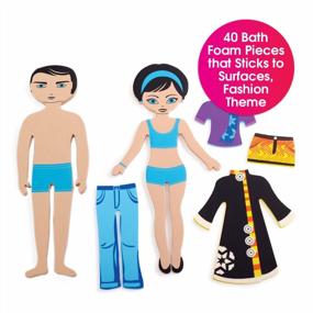 img 3 attached to Create Fun Fashions In The Tub With Edushape Magic Creations Foam Sticker Play Set!