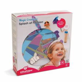 img 4 attached to Create Fun Fashions In The Tub With Edushape Magic Creations Foam Sticker Play Set!