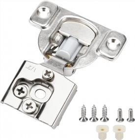 img 4 attached to Upgrade Your Cabinet With LONTAN Soft Close Hinges - 10 Pack, Satin Nickel Finish, 1/2 Inch Overlay, Self-Closing