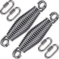 heavy duty swing springs for hammock chair & porch swing - 400 lbs capacity, 2 pack w/locking carabiners logo