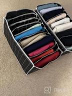 img 1 attached to [Upgraded] TOOVREN Wardrobe Clothes Organizer For Jeans 7 Grids Larger Clothing Storage Organizer Washable Closet Drawer Organizer For Folded Clothes, Thin Coats, Jeans, Leggings, Sweaters, T-Shirt (Grey Mesh 3PCS) review by Eric Fish