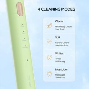 img 2 attached to Mornwell Sonic Electric Toothbrush - USB Rechargeable And Powerful, With 4 Modes And Smart Timer For Whitening, Suitable For Adults And Kids; One Charge Lasts 30 Days