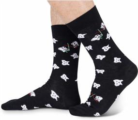 img 2 attached to Novelty Gifts For Golfer, Reader, Football Lover: Zmart Funny Lifting Fishing Baseball Chess Socks!