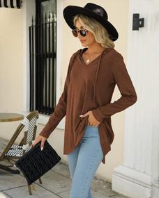 img 2 attached to Stylish And Cozy Women'S Fall Tops: Long Sleeve Lightweight Shirts, Hooded Tunics, And Sweatshirts For Casual Fashion
