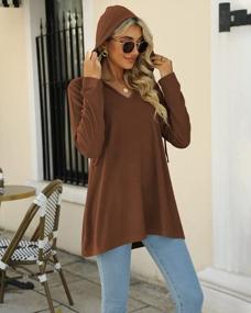img 1 attached to Stylish And Cozy Women'S Fall Tops: Long Sleeve Lightweight Shirts, Hooded Tunics, And Sweatshirts For Casual Fashion