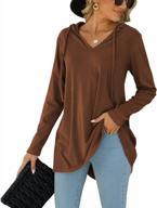 stylish and cozy women's fall tops: long sleeve lightweight shirts, hooded tunics, and sweatshirts for casual fashion logo
