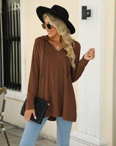img 3 attached to Stylish And Cozy Women'S Fall Tops: Long Sleeve Lightweight Shirts, Hooded Tunics, And Sweatshirts For Casual Fashion