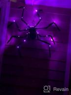 img 1 attached to Get Spooky With SEASONJOY'S 4Ft Giant Light-Up Hairy Black Spiders For Halloween Party Decoration! review by Mary Nelson