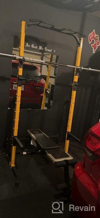 img 1 attached to 800LBS Weight Capacity ZENOVA Power Rack Squat Rack Fitness Pull Up Bar Station With J-Hooks And Dip Bar review by Nick Tucker