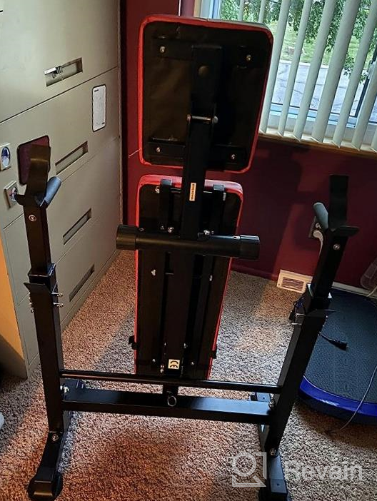 img 1 attached to Boost Your Fitness Routine: OppsDecor Adjustable Weight Bench With Barbell Rack For Home Gym Strength Training review by Eddie Pollard