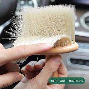 img 2 attached to High Density Ultra Soft Detail Brush Automotive Interior Cleaning Brush Car Detailing Brush Soft Hair Wooden Brush Deep Cleaning Keyboards Laptop Sofa Dusting Brush (B-1PC)