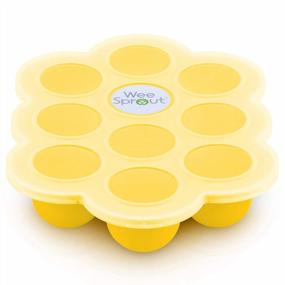 img 4 attached to WeeSprout Silicone Baby Food Freezer Tray With Clip-On Lid Perfect Storage Container For Homemade Baby Food, Vegetable & Fruit Purees, And Breast Milk