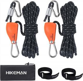 img 4 attached to Effortlessly Set Up Your Outdoor Shelter With Hikeman'S Adjustable Camping Rope And Ratchet Pulley System