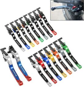 img 1 attached to 🔧 Green BAIONE Foldable Extendable CNC Adjustable Short Levers - Replacement for Kawasaki Ninja 400 250R 300R Z300 Z250SL Motorcycle Clutch Brake Levers