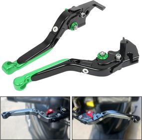 img 2 attached to 🔧 Green BAIONE Foldable Extendable CNC Adjustable Short Levers - Replacement for Kawasaki Ninja 400 250R 300R Z300 Z250SL Motorcycle Clutch Brake Levers