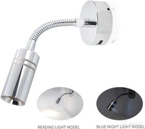 img 3 attached to 🔦 12V Reading Lamp with USB Interface - Warm White LED Spotlight for 10-30V RV, Caravans, Boats, Motor-homes - Bedside Light (1 Piece)