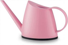 img 4 attached to Modern Pink Indoor Watering Can With Long Spout For Houseplants, Bonsai, And Garden Flowers - 40Oz/1.4L/1/3 Gallon Capacity