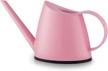modern pink indoor watering can with long spout for houseplants, bonsai, and garden flowers - 40oz/1.4l/1/3 gallon capacity logo