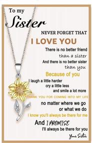 img 4 attached to Вдохновляющее ожерелье Dainty Sunflower - идеальный подарок для лучших друзей и сестер!