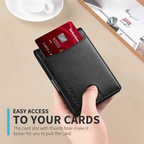 img 2 attached to 👝 RUNBOX Slim Leather RFID-Blocking Men's Accessory Wallet