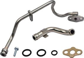 img 2 attached to 🔧 Enhanced Turbo Feed & Drain Line Tube for Ford 6.0L F250 F350 F450 F550 904-192 625-210 - Powerstroke Diesel Turbo Supply Feed Line Drain Tube Upgrade