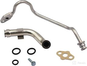 img 4 attached to 🔧 Enhanced Turbo Feed & Drain Line Tube for Ford 6.0L F250 F350 F450 F550 904-192 625-210 - Powerstroke Diesel Turbo Supply Feed Line Drain Tube Upgrade