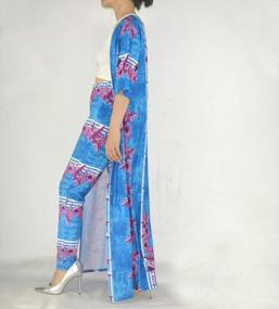 img 2 attached to YSJERA Womens 2 Pieces Outfits Pantsuits Long Sleeves Open Front Cardigan Cover Up And Pants Set
