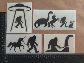 img 3 attached to 🦍 Sasquatch and Friends Decal 4 Pack: Explore the Mythical World (Black, Small ~3.5")