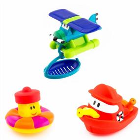 img 3 attached to Get Your Little Ones Excited For Bathtime With Sassy'S Harbor Town Rescue Set - Includes Fun Squirter, Strainer, And Lit-Up Buoy, Perfect For Toddlers 6+ Months