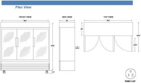 img 1 attached to Xiltek 3 Glass Door Commercial Merchandiser Холодильник - Вертикальный холодильник для напитков - Дисплей Холодильник - 53 Cu. футов