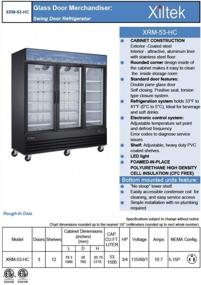 img 2 attached to Xiltek 3 Glass Door Commercial Merchandiser Refrigerator - Upright Reach In Beverage Cooler - Display Refrigerator - 53 Cu. Ft