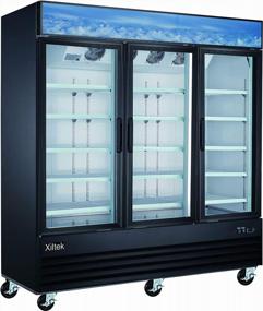 img 3 attached to Xiltek 3 Glass Door Commercial Merchandiser Refrigerator - Upright Reach In Beverage Cooler - Display Refrigerator - 53 Cu. Ft