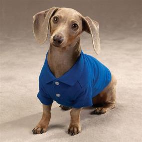 img 2 attached to 👕 Zack & Zoey Cotton Polo Shirt: 12" Small Nautical Blue Polo for Dogs