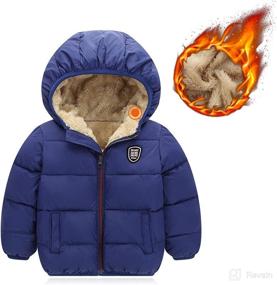 img 1 attached to Winter Fleece Windproof Zipper Outerwear Apparel & Accessories Baby Boys ... Clothing