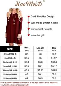 img 1 attached to HAOMEILI Womens Shoulder Trumpet Sleeve Women's Clothing via Dresses