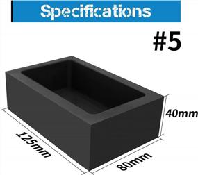 img 3 attached to GONGYI High-Purity Graphite Ingot Molds Crucible For Melting, Casting, And Refining Metals - Ideal For Copper, Gold, Silver, Aluminum, And Brass - Size #5 (3Kg, 170Ml, 5.75Fl. Oz)