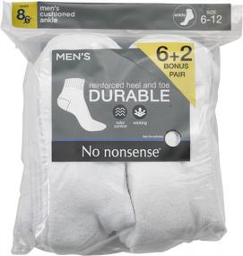 img 1 attached to No Nonsense Men'S Cushion Quarter Top Socks (8-Pack) For Ultimate Comfort