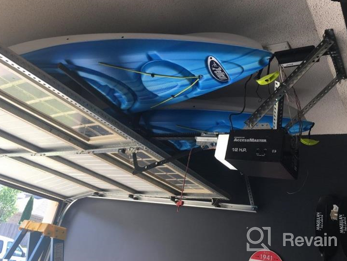 img 1 attached to StoreYourBoard 2 Kayak Ceiling Storage Rack, Adjustable Mount, Holds 2 Kayaks Or Canoes, Overhead Garage Hanger review by John Goerge