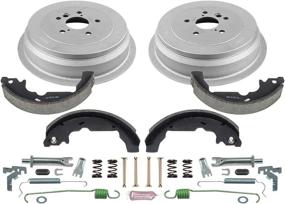 img 1 attached to 🔒 Enhanced Brake Performance: Power Stop KOE15351DK Autospecialty Rear OE Brake Drum and Ceramic Brake Pad Replacement Kit