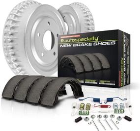 img 3 attached to 🔒 Enhanced Brake Performance: Power Stop KOE15351DK Autospecialty Rear OE Brake Drum and Ceramic Brake Pad Replacement Kit